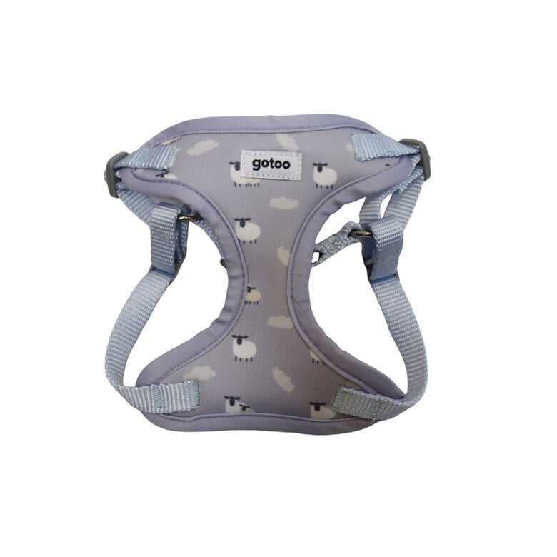 Gotoo Peitoral estampado ovelhinhas cinza para cães,  Imagem número 1 Gotoo Peitoral estampado ovelhinhas cinza para cães, , large Imagem número 1