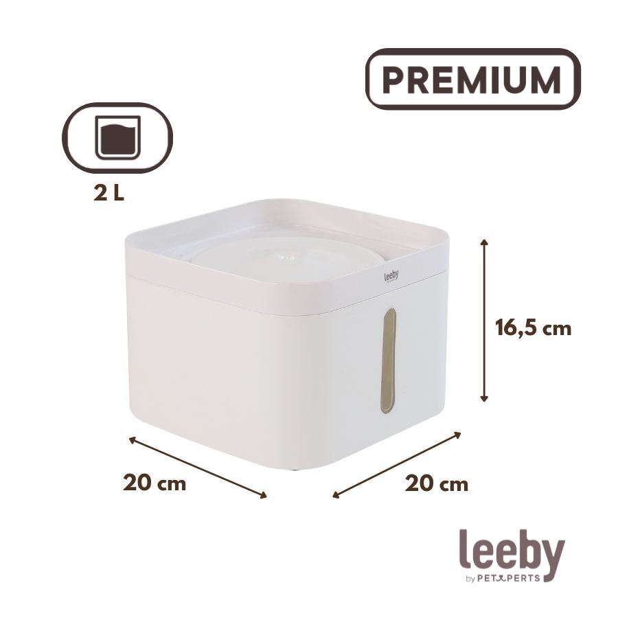 Leeby Bebedouro de &Aacute;gua Branco para gatos, , large Imagem n&uacute;mero 4