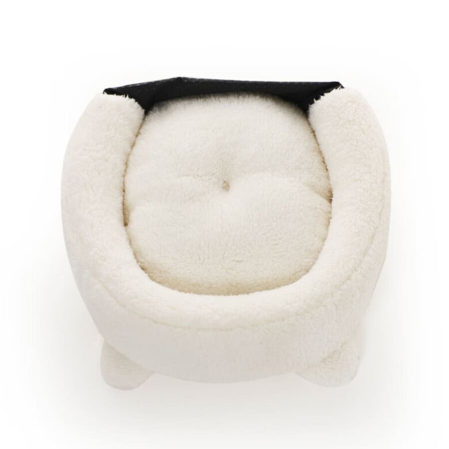 Leeby Igloo amov&iacute;vel em pele de carneiro branca para gatinhos, , large Imagem n&uacute;mero 3