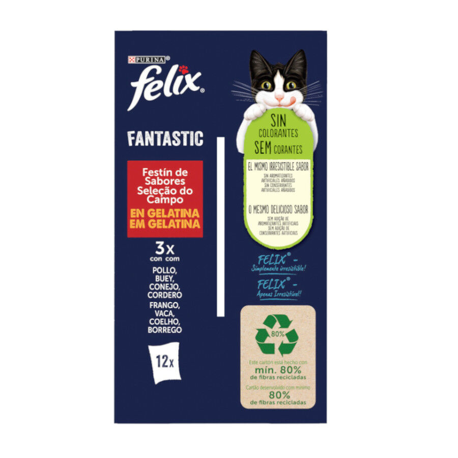 24 saquetas x 85 g Felix Sele&ccedil;&atilde;o de carnes em gelatina, , large Imagem n&uacute;mero 7