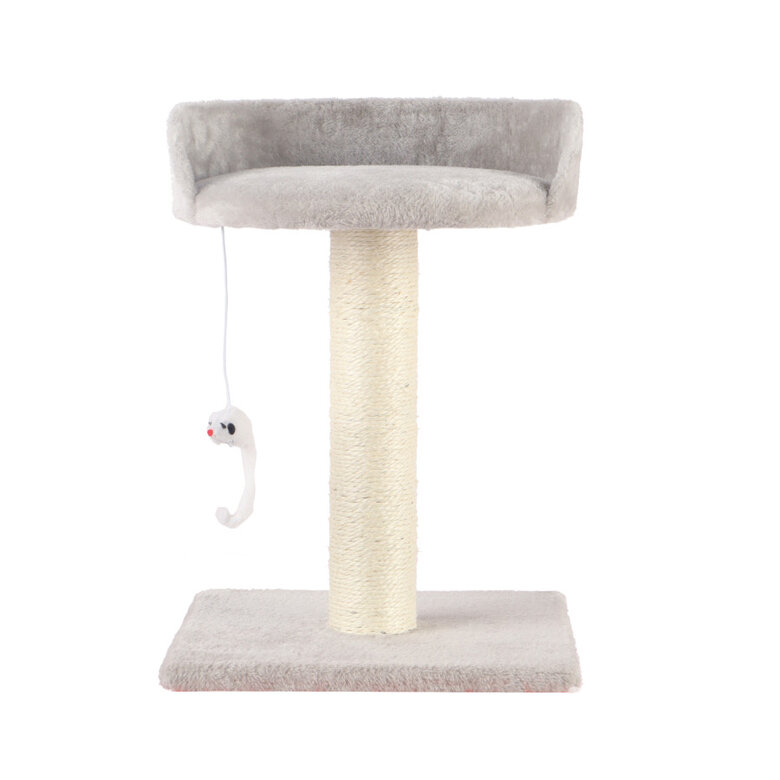 Leeby Tigrou arranhador com cama e brinquedo cinzento para gatos,  Imagem número 1 Leeby Tigrou arranhador com cama e brinquedo cinzento para gatos, , large Imagem número 1