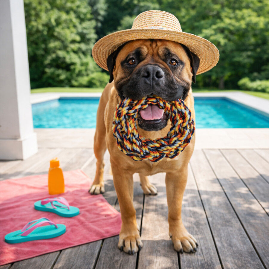 Summer Vibes Dolce Vita Rope Ring Brinquedo para c&atilde;es, , large Imagem n&uacute;mero 1