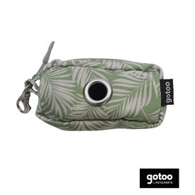 Gotoo Porta sacos estampado folhas para cães