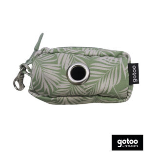 Gotoo Porta sacos estampado folhas para cães