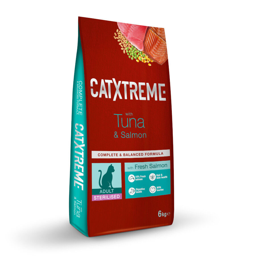 6 kg Catxtreme Adult Esterilised Atum e Salm&atilde;o ra&ccedil;&atilde;o, , large Imagem n&uacute;mero 1