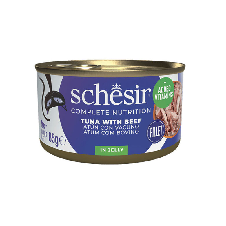 85 g Schesir Adult Atum com Carne de Vaca em Gelatina lata para gatos ,  Imagem número 1 85 g Schesir Adult Atum com Carne de Vaca em Gelatina lata para gatos , , large Imagem número 1
