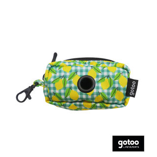 Gotoo Porta-sacos estampado vichy para cão.