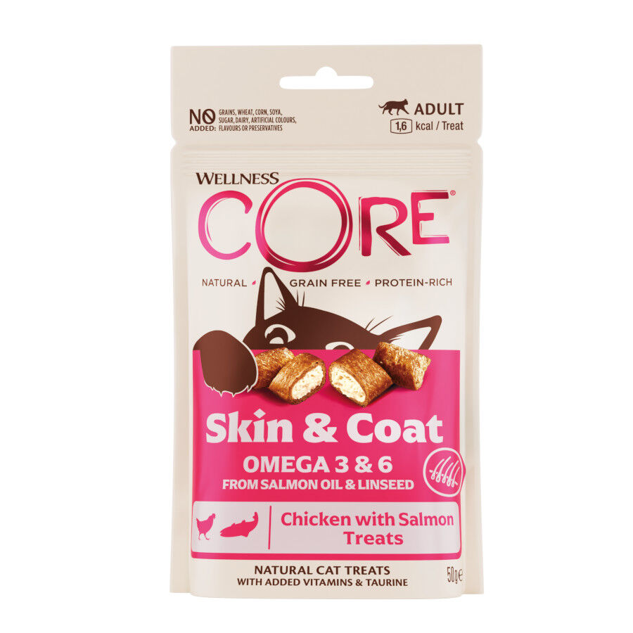 50 g Wellness Core Snack Skin & Coat Pollo y Salm&oacute;n para gatos, , large Imagem n&uacute;mero 1
