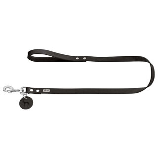 Hunter Trela de Couro Negro para cães
