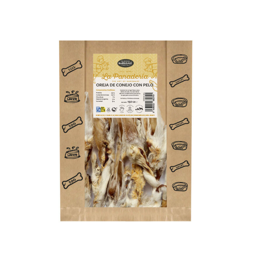 150 g Hobbitalf Orelha de Coelho com Pelo Snack para c&atilde;es, , large Imagem n&uacute;mero 1