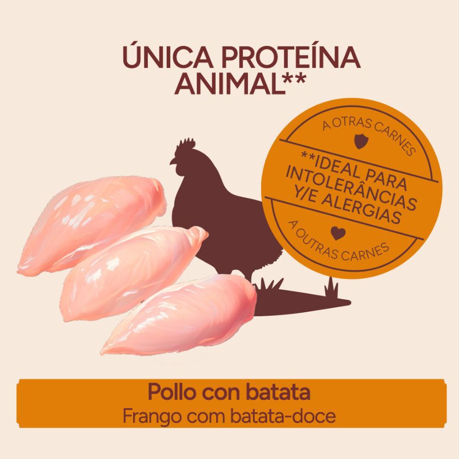 400 g Criadores Monoproteico Comida H&uacute;mida de Frango e Batata-doce em Lata para c&atilde;es, , large Imagem n&uacute;mero 3