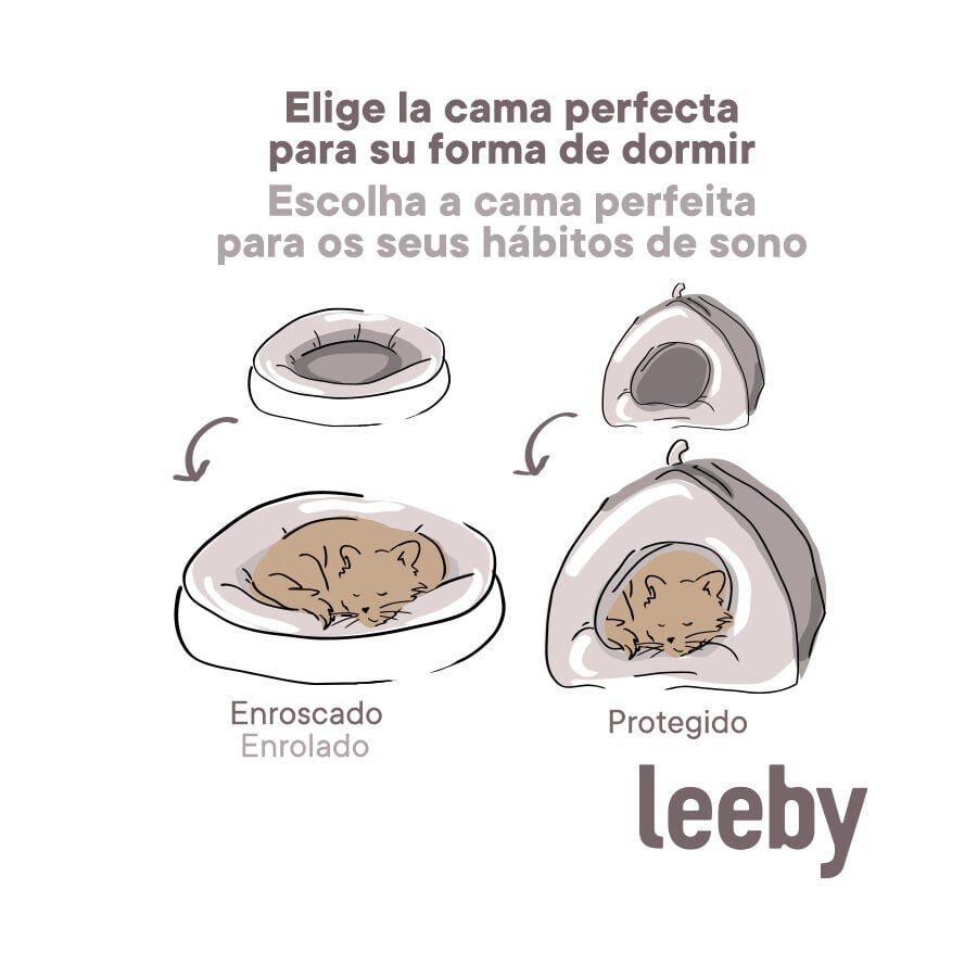 Leeby Cama Donut Antiderrapante Cinzenta para gatos, , large Imagem n&uacute;mero 7