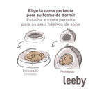 Leeby Cama Donut Antiderrapante Cinzenta para gatos, , large image number null