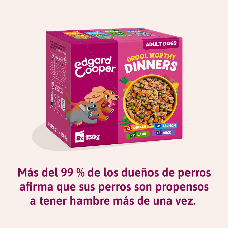 8 x 150 g Edgard & Cooper Adult Grain Free Saquetas para c&atilde;es - Multipack, , large Imagem n&uacute;mero 5