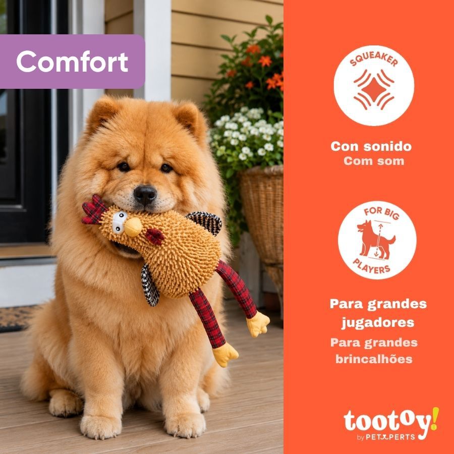 Tootoy! Comfort Jumbo Chicken Peluche para c&atilde;o, , large Imagem n&uacute;mero 4