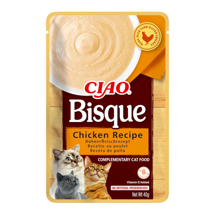40 g Ciao Bisque Snack Cremoso de frango para gatos, , large Imagem n&uacute;mero 1