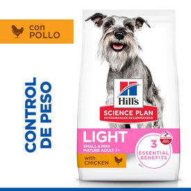 Hill's Science Plan Mature Adult Light Small & Mini Ração de frango para cães de raças pequenas