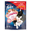 180 g Felix Crispies Snacks de Salmão e Truta Maxi Pack para gatos, , large Indicador imagem número 1