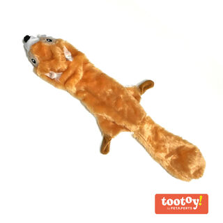 Tootoy! Comfort Skinny Squirrel Cuddler peluche com som crocante para cães