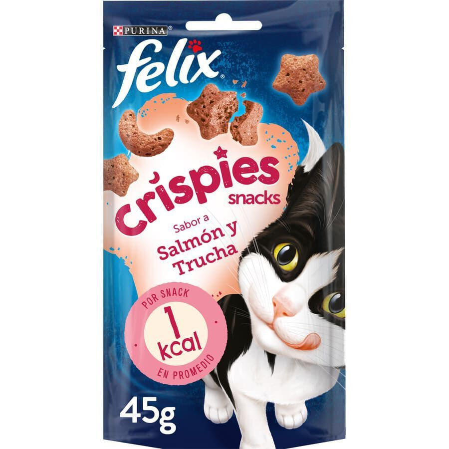 45 g Felix Biscoitos Crispies Salm&atilde;o e Truta para gatos, , large Imagem n&uacute;mero 1