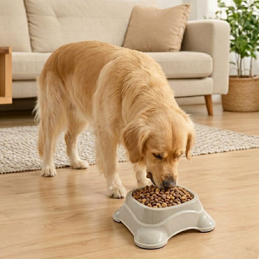 Leeby Comedouro de Pl&aacute;stico Taupe para c&atilde;es, , large Imagem n&uacute;mero 1