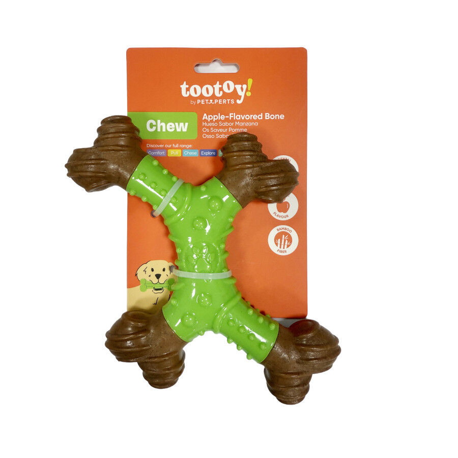 Tootoy! Chew Osso dental de bamboo sabor ma&ccedil;&atilde; para c&atilde;es, , large Imagem n&uacute;mero 7