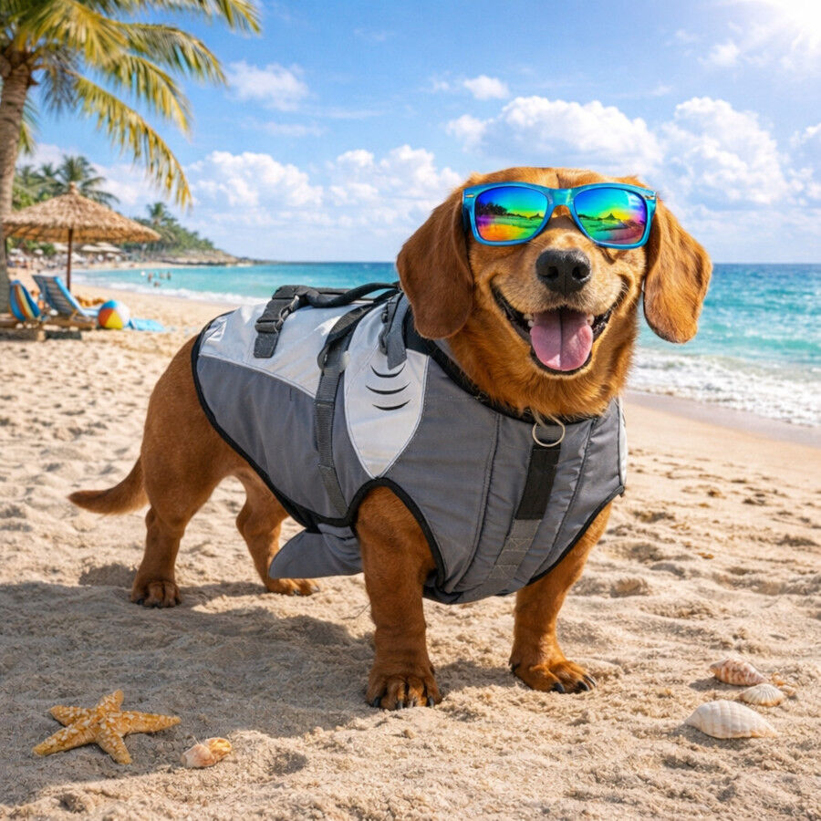 Colete salva-vidas Summer Vibes Shark para c&atilde;es, , large Imagem n&uacute;mero 1