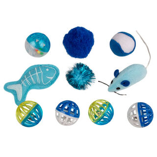 TK-Pet Santi Set de Brinquedos Azul para gatos