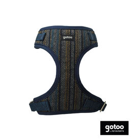 Gotoo Arnês tipo camisola Tweed azul para cães
