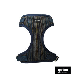 Gotoo Arnês tipo camisola Tweed azul para cães