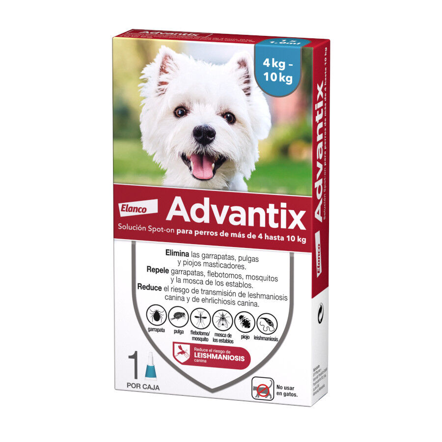 4-10 kg (1 uds.) Advantix Pipetas Antiparasit&aacute;rias para c&atilde;es, , large Imagem n&uacute;mero 1