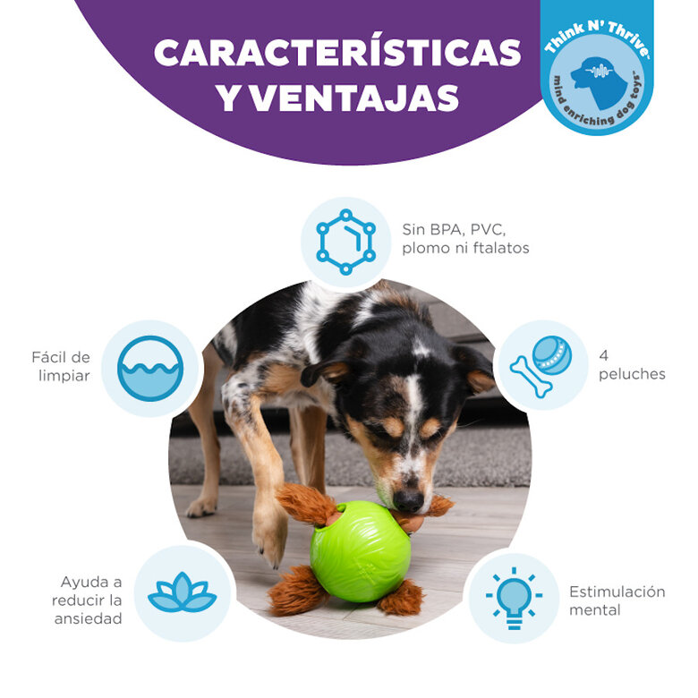 Outward Hound Snuffle n’ Treat Bola Interativa Porta-Snacks para cães,  Imagem número 6 Outward Hound Snuffle n’ Treat Bola Interativa Porta-Snacks para cães, , large Imagem número 6