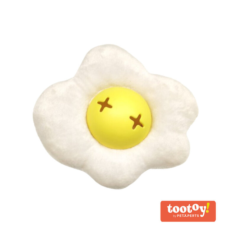 Tootoy! Comfort Fried Egg Cuddler peluche porta-snacks para cães,  Imagem número 1 Tootoy! Comfort Fried Egg Cuddler peluche porta-snacks para cães, , large Imagem número 1