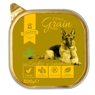 Criadores Menú Grain Free Cordeiro e Cenoura terrina para cães