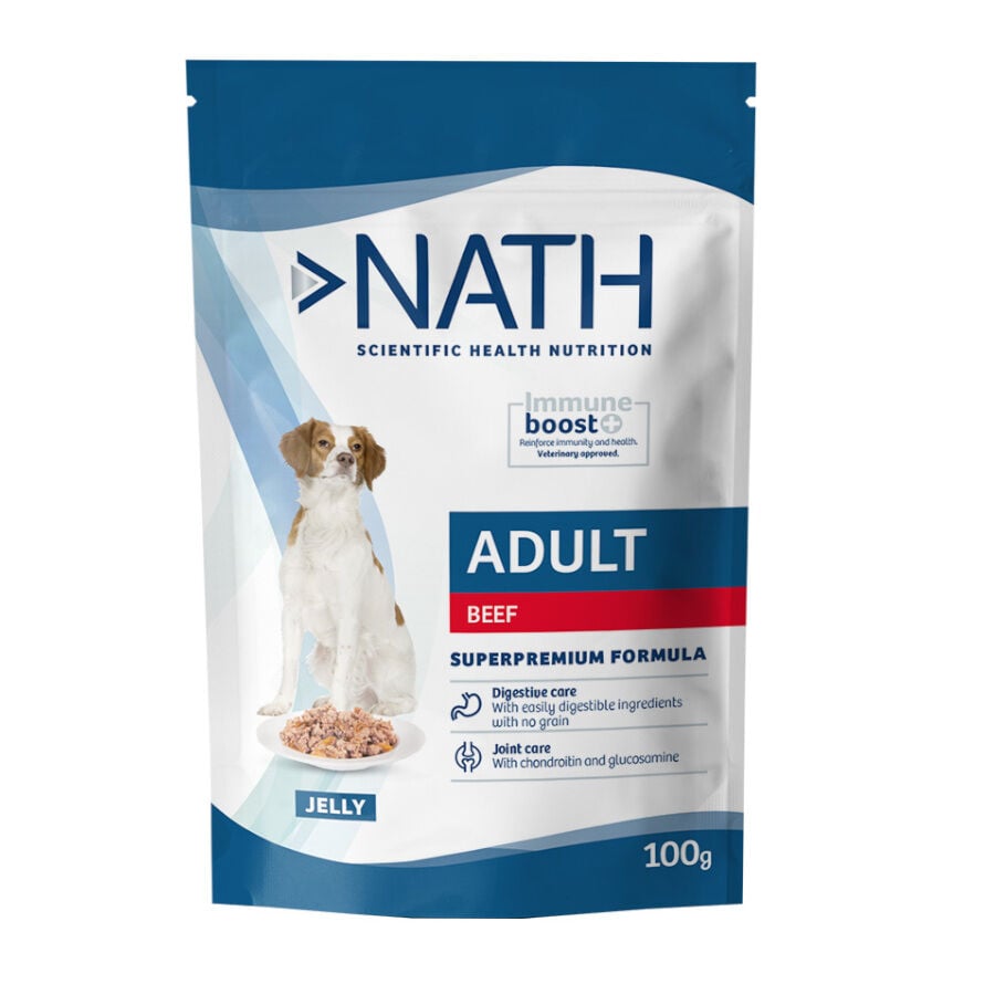 100 g Nath Adult Vitela em Gelatina saquetas para c&atilde;es, , large Imagem n&uacute;mero 1