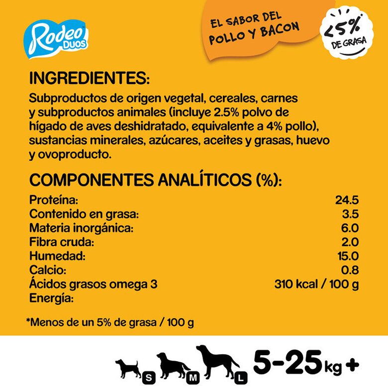 Pedigree Rodeo Duos Snacks Frango e Bacon para Cães, , large image number null