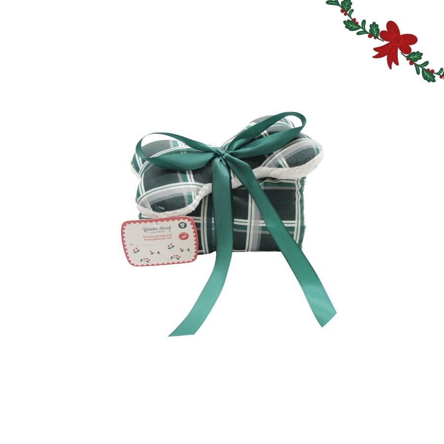 Wonder Christmas Conjunto de manta e almofada em forma de osso para c&atilde;es, , large Imagem n&uacute;mero 5