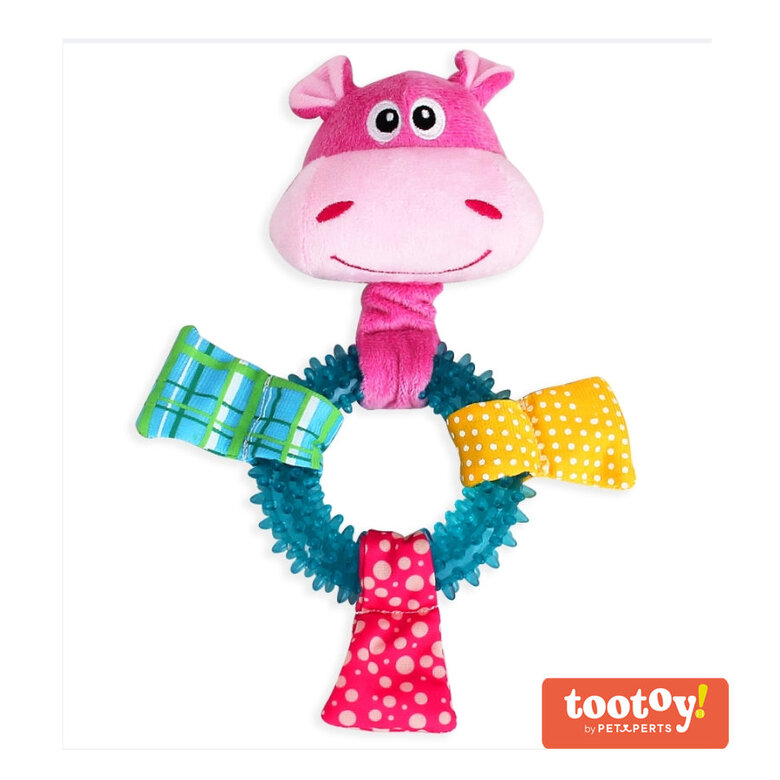 Tootoy! Chew Ring Hippo Multicolor Mordedor para cachorros,  Imagem número 1 Tootoy! Chew Ring Hippo Multicolor Mordedor para cachorros, , large Imagem número 1
