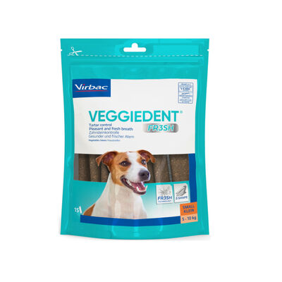Virbac Snacks Dentários Veggiedent Fresh para cães de raça pequena