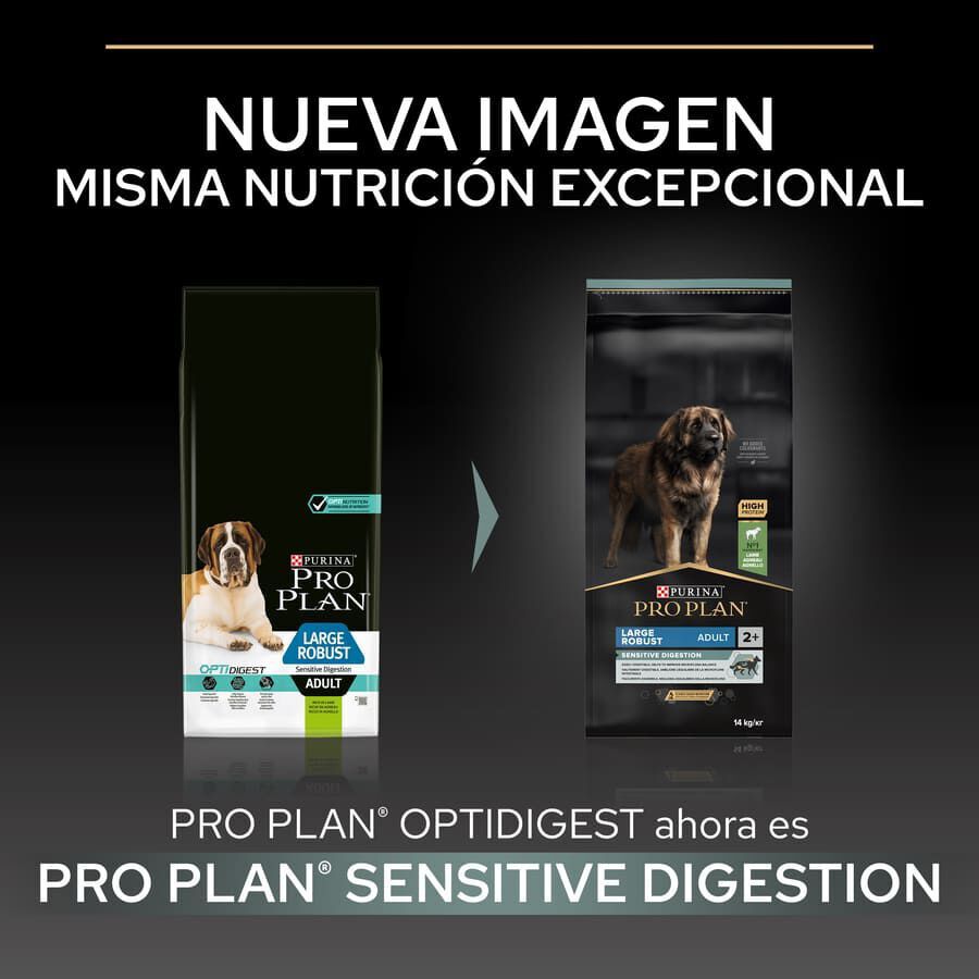 14 kg Pro Plan Adult Large Robust Digest&atilde;o Cordeiro ra&ccedil;&atilde;o para c&atilde;es, , large Imagem n&uacute;mero 2