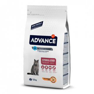 Advance Active Defense Sterilized +10 frango e cevada ração para gatos