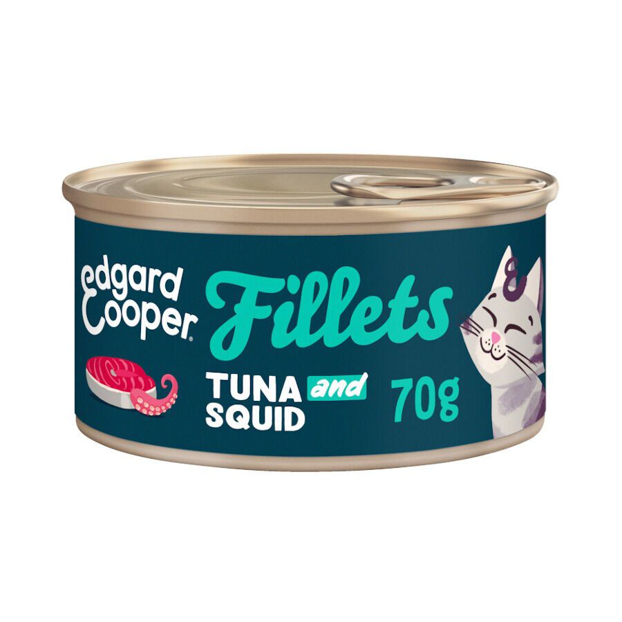 70 g Edgard & Cooper Alimento h&uacute;mido de atum e lula em lata para gatos, , large Imagem n&uacute;mero 1