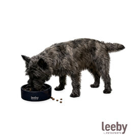 Leeby Comedouro Lento de Cer&acirc;mica Azul para c&atilde;es