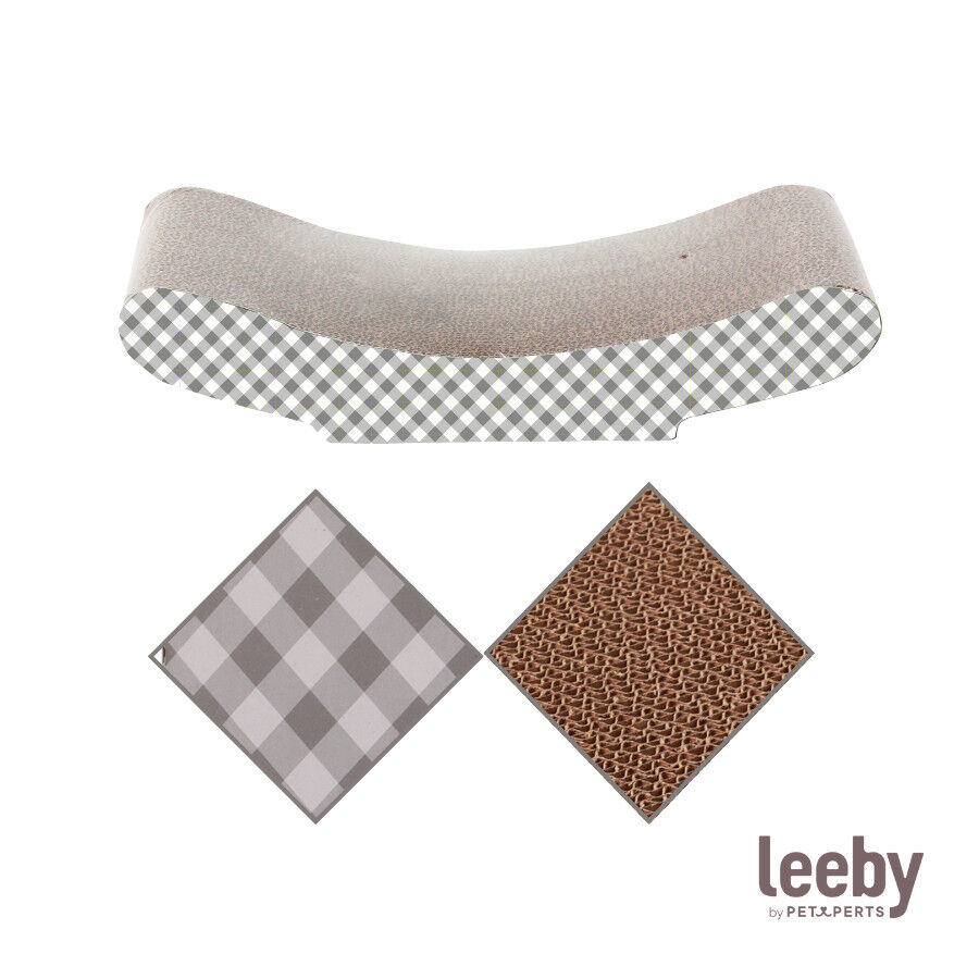 Leeby Remy Rocker arranhador horizontal de cart&atilde;o com padr&atilde;o quadrados para gatos, , large Imagem n&uacute;mero 5