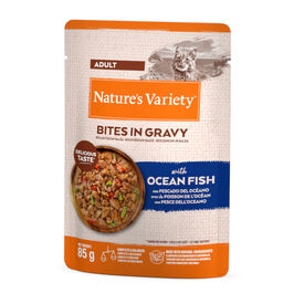 Nature's Variety Adult Ocean Fish Bites em Molho para Gatos