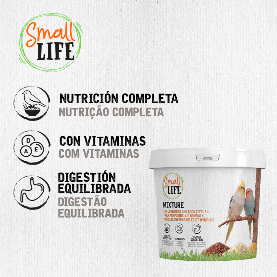 3.7 kg Small Life Mixtura Cubos para agapornis e caturras, , large Imagem n&uacute;mero 4