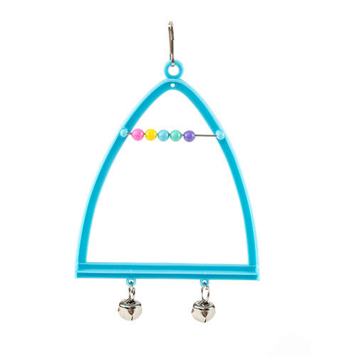 Flamingo triangular campana columpio para p&aacute;jaros Imagem n&uacute;mero 1