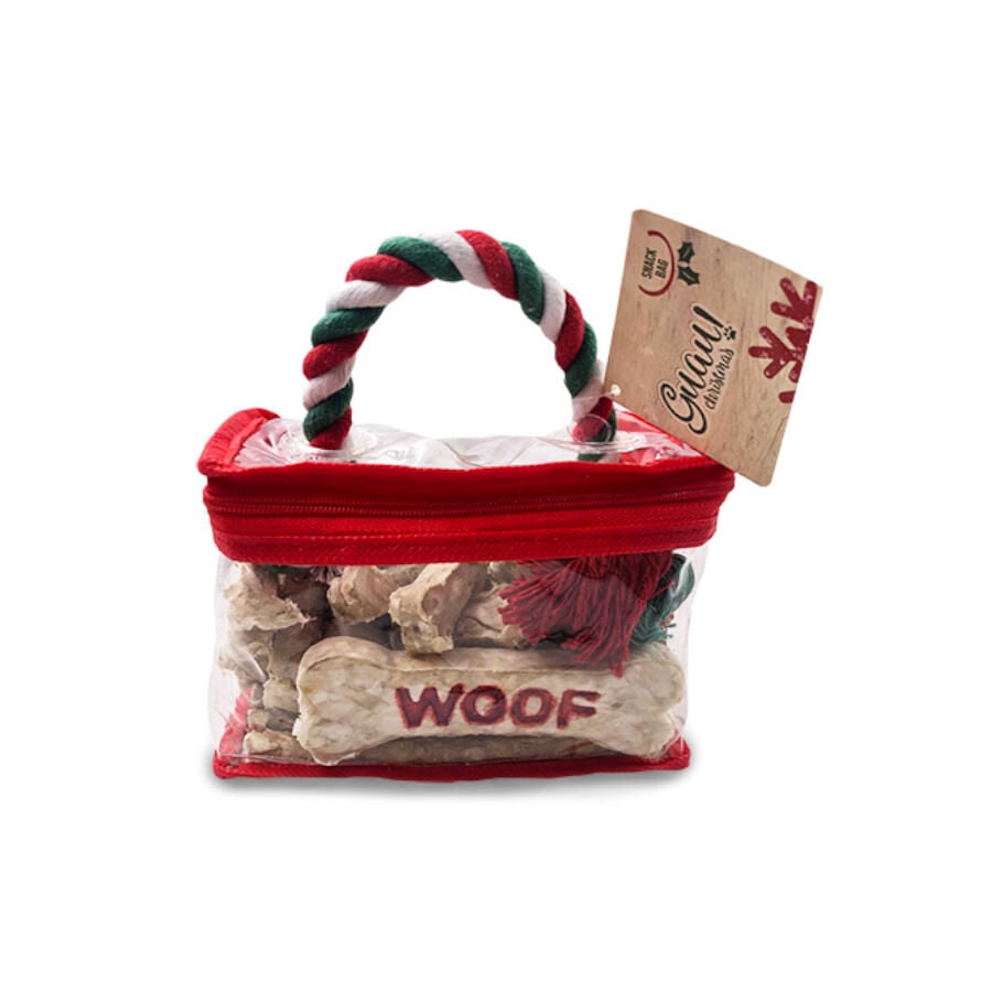 1 ud. Guau Christmas Bocaditos de Couro em Bolsa para c&atilde;es, , large Imagem n&uacute;mero 1