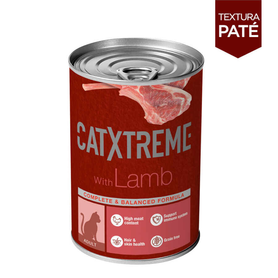 400 g Catxtreme com Borrego em pat&ecirc; lata para gatos, , large Imagem n&uacute;mero 2