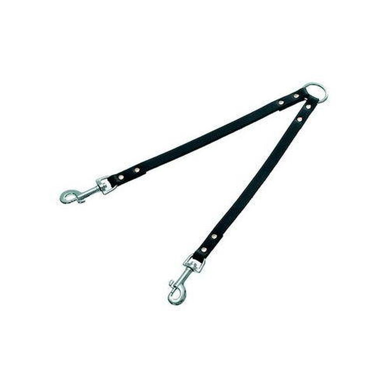 Flamingo correa cuero doble acople para perros image number null